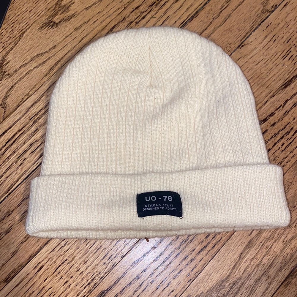 Cream knitted Urban outfitters hat